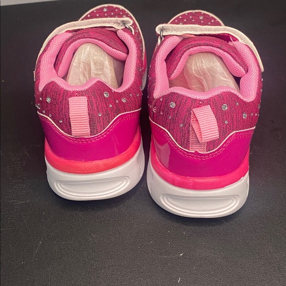 Pink Kids Light Up Shoes with Sparkle Accents Size Toddler 12 - Picture 4 of 6